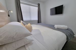 Master Bedroom at Adamstown Short Stay Apartments.